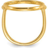 14K Yellow Gold Coin Bezel Ring for 1/10 oz. American Eagle Coin by Numis Coin Jewelry