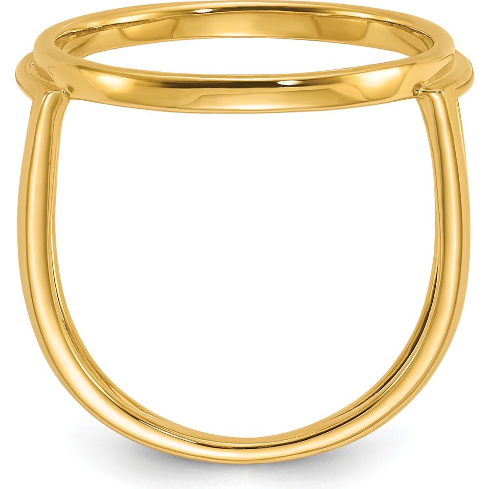14K Yellow Gold Coin Bezel Ring for 1/10 oz. American Eagle Coin by Numis Coin Jewelry