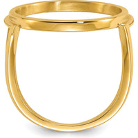 14K Yellow Gold Coin Bezel Ring - Holds 1/10 oz. American Eagle Coin by Numis Coin Jewelry