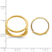 14K Yellow Gold Coin Bezel Ring - Holds 1/10 oz. American Eagle Coin by Numis Coin Jewelry