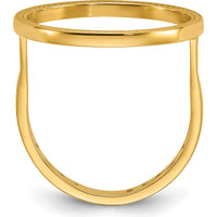 14K Yellow Gold Coin Bezel Ring with Diamond-cut Band and Filigree Sides by Numis Coin Jewelry