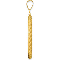 14K Yellow Gold Coin Pendant with Polished Casted Rope Bezel for 1 oz. Panda Coin by Numis Coin Jewelry