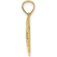 14K Yellow Gold Comedy/Tragedy Themed Pendant Charm - 19.3mm x 14.9mm by Oro Pregiato