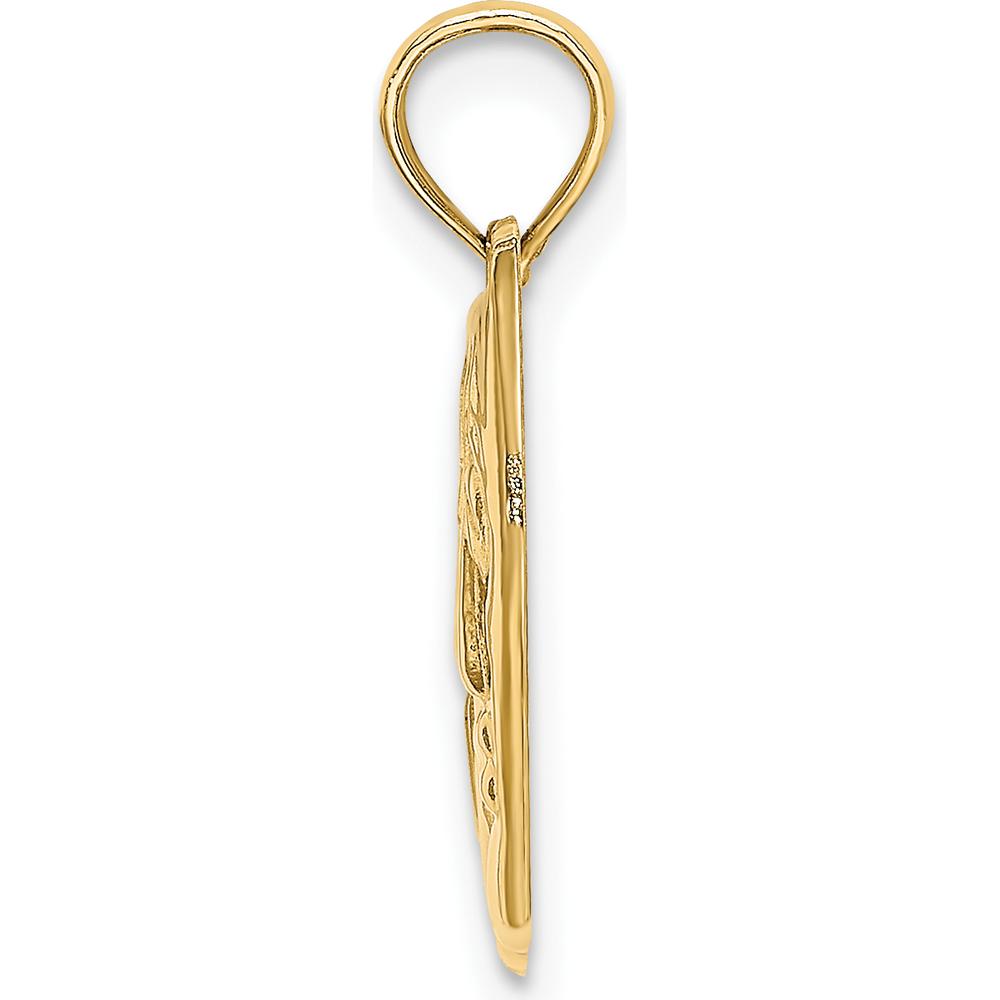 14K Yellow Gold Comedy/Tragedy Themed Pendant Charm - 19.3mm x 14.9mm by Oro Pregiato