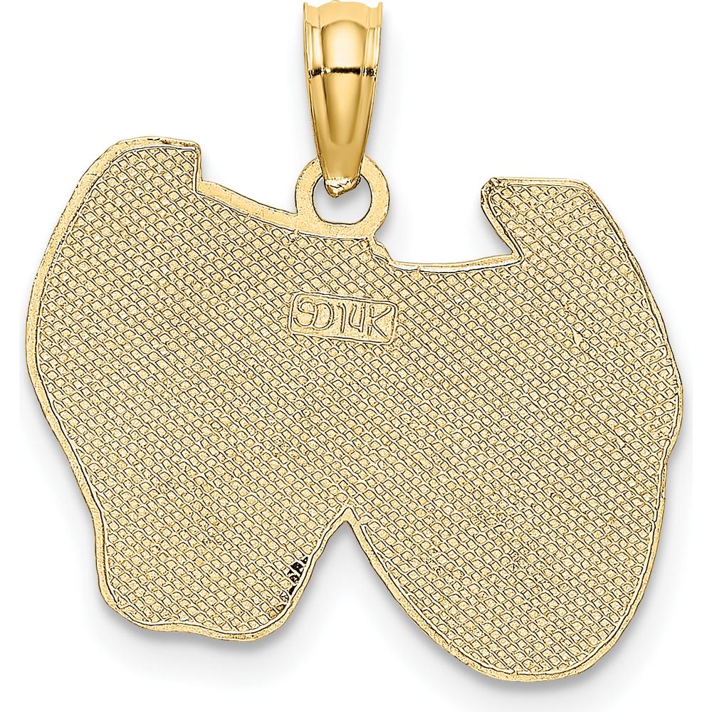 14K Yellow Gold Comedy/Tragedy Themed Pendant Charm - 19.3mm x 14.9mm by Oro Pregiato