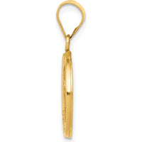 14K Yellow Gold Confirmation Cross Pendant with Polished and Satin Finish by Oro Pregiato
