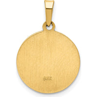 14K Yellow Gold Confirmation Cross Pendant with Polished and Satin Finish by Oro Pregiato