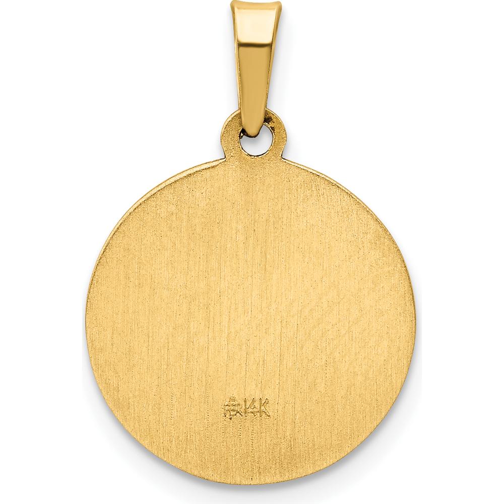 14K Yellow Gold Confirmation Cross Pendant with Polished and Satin Finish by Oro Pregiato