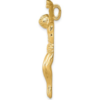 14K Yellow Gold Corpus Chain Slide Pendant - Religious Faith Charm by Oro Pregiato