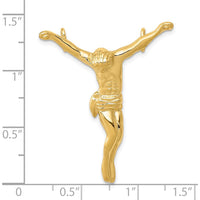 14K Yellow Gold Corpus Chain Slide Pendant - Religious Faith Charm by Oro Pregiato