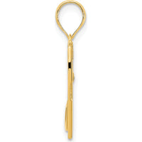 14K Yellow Gold Cosmetic Tools Pendant - Polished Finish, 19mm Length by Oro Pregiato