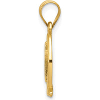 14K Yellow Gold Cross Ichthus Fish Charm Pendant - Faith and Spiritual Symbol by Oro Pregiato