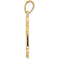 14K Yellow Gold Cross Pendant - 28mm x 15mm by Oro Pregiato