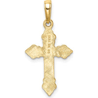 14K Yellow Gold Cross Pendant - 28mm x 15mm by Oro Pregiato