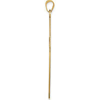 14K Yellow Gold Cross Pendant with Polished Finish and Laser Design - 50mm Length by Oro Pregiato