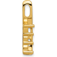 14K Yellow Gold Curved Bar Chain Slide Mounting for 3 Round Stones - 4.3mm by Oro Pregiato