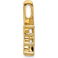 14K Yellow Gold Curved Bar Three-Stone Channel Slide Mounting - 29mm by Oro Pregiato