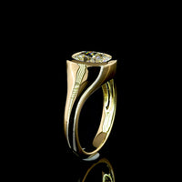 14K Yellow Gold Cushion Brilliant Cut Bezel Set Solitaire Ring - 2.11 Carat Lab Diamond, E VVS2 GIA Certified - Covaloro Fine Jewelry