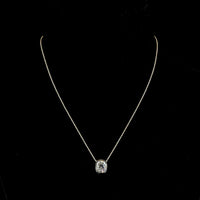 14K Yellow Gold Cushion Modified Cut Solitaire Pendant with Bezel Set Lab Grown Diamond - 2.15 Carats Total Diamond Weight, D VS1 Clarity, GIA Certified - Covaloro Fine Jewelry