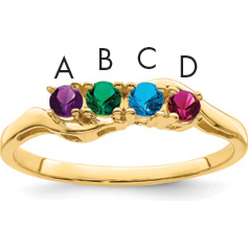 14K Yellow Gold Custom Family Jewelry Ring Mounting - 3mm Polished Band by Monteluci Fine Jewelry
