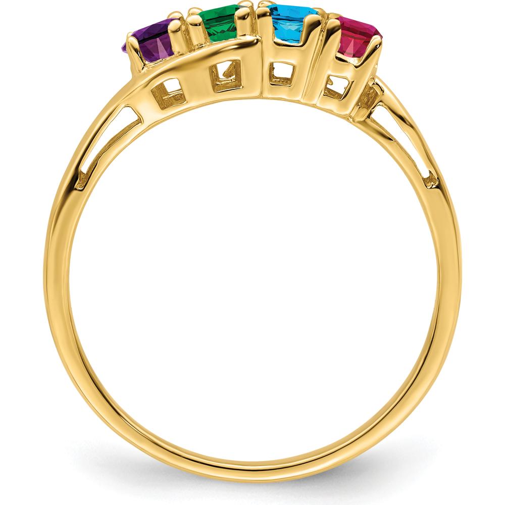 14K Yellow Gold Custom Family Jewelry Ring Mounting - 3mm Polished Band by Monteluci Fine Jewelry