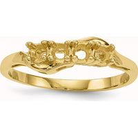 14K Yellow Gold Custom Family Jewelry Ring Mounting - 3mm Polished Band by Monteluci Fine Jewelry