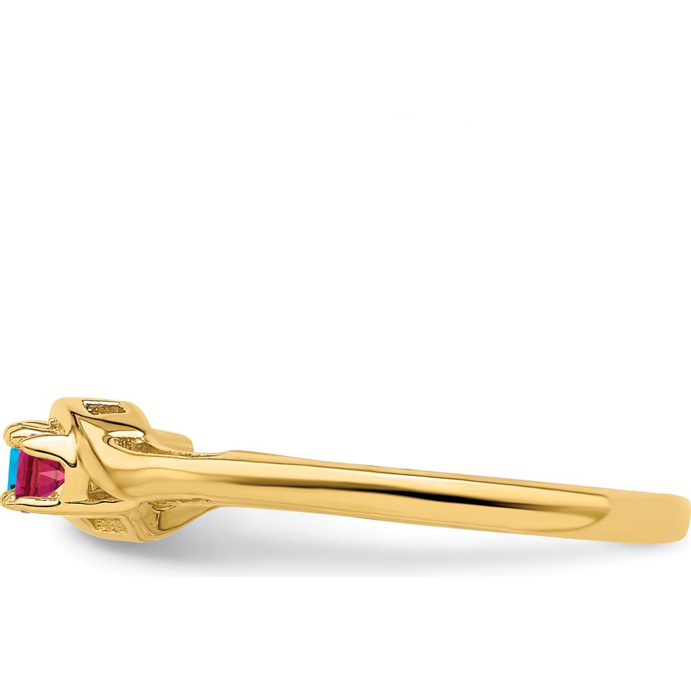 14K Yellow Gold Custom Family Jewelry Ring Mounting - 3mm Polished Band by Monteluci Fine Jewelry