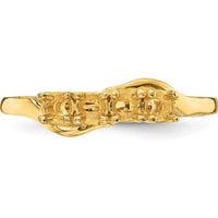 14K Yellow Gold Custom Family Jewelry Ring Mounting - 3mm Polished Band by Monteluci Fine Jewelry