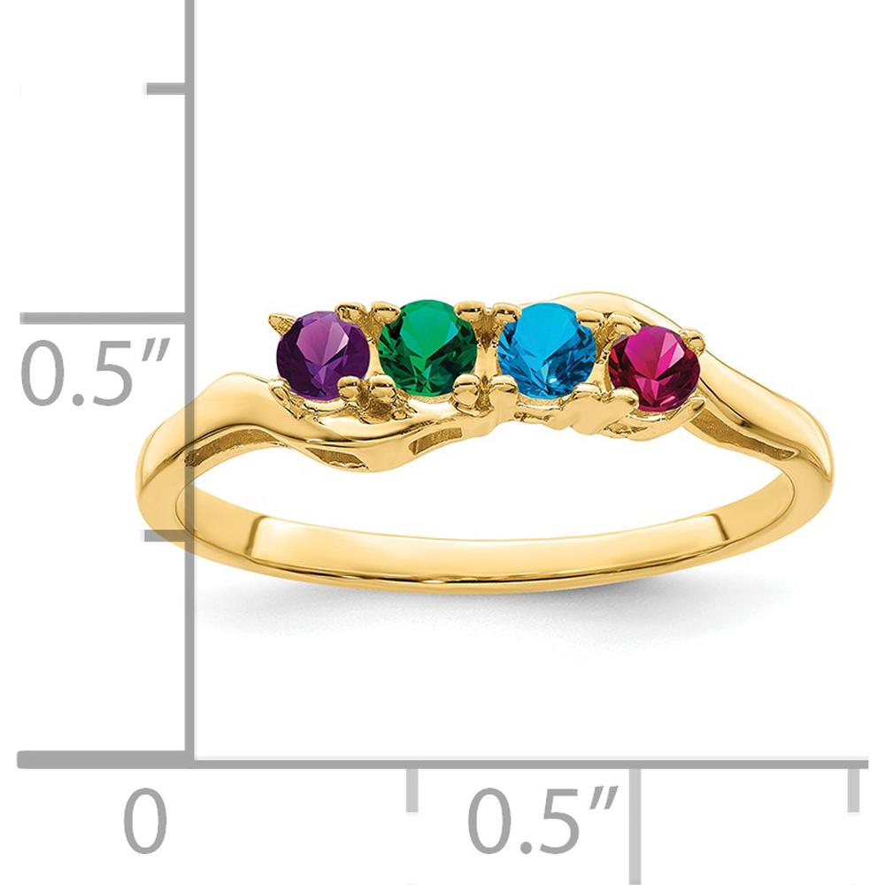 14K Yellow Gold Custom Family Jewelry Ring Mounting - 3mm Polished Band by Monteluci Fine Jewelry
