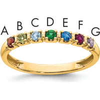 14K Yellow Gold Customizable Mother's Ring Mounting by Oro Pregiato