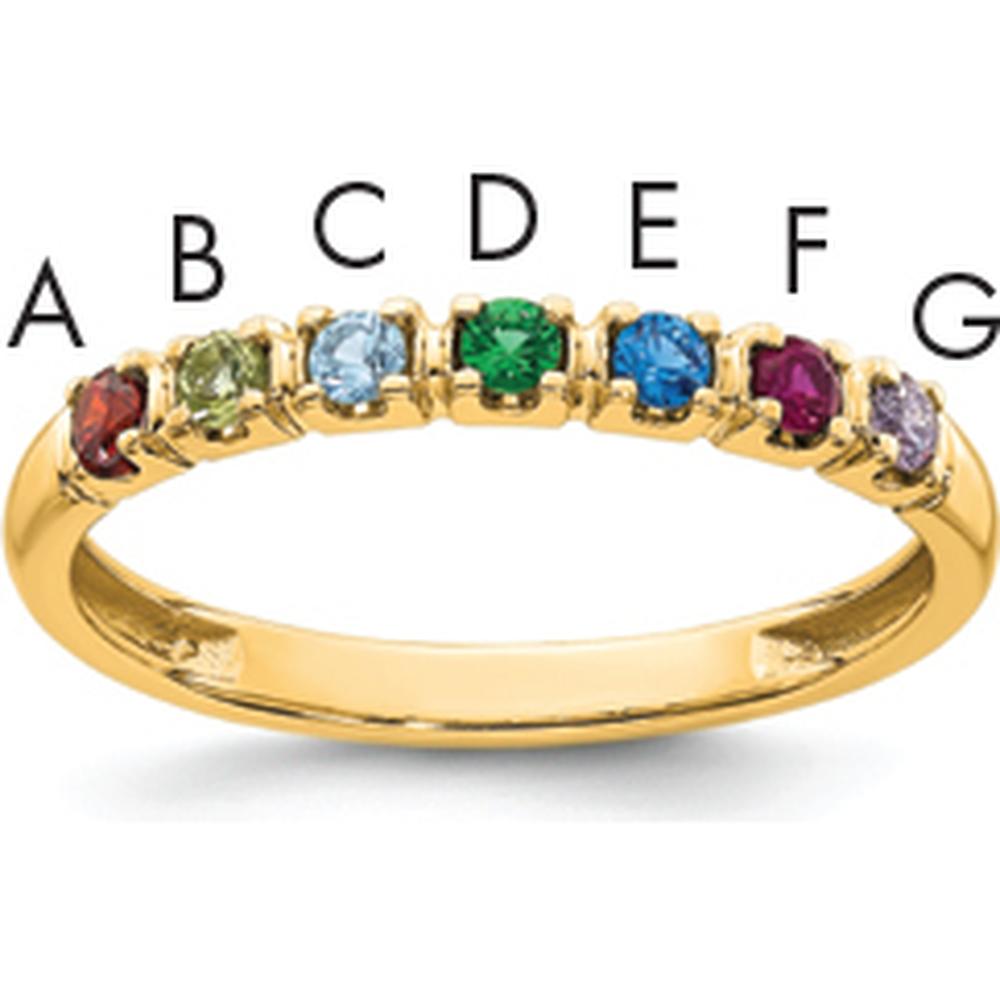 14K Yellow Gold Customizable Mother's Ring Mounting by Oro Pregiato