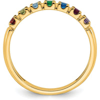14K Yellow Gold Customizable Mother's Ring Mounting by Oro Pregiato
