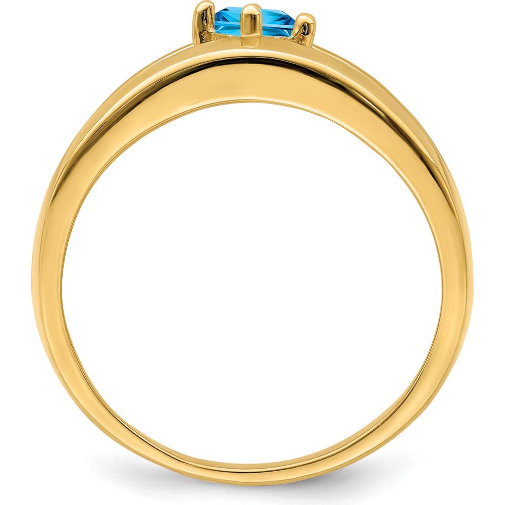 14K Yellow Gold Customized Princess Cut Family Ring - Bespoke Mother's Jewelry by Oro Pregiato
