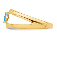 14K Yellow Gold Customized Princess Cut Family Ring - Bespoke Mother's Jewelry by Oro Pregiato
