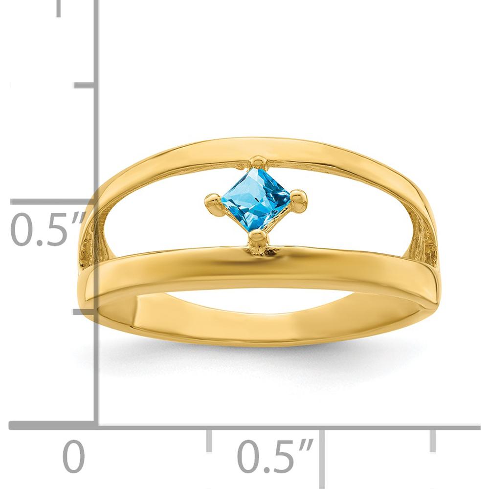 14K Yellow Gold Customized Princess Cut Family Ring - Bespoke Mother's Jewelry by Oro Pregiato