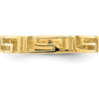 14K Yellow Gold Cut-Out Greek Key Band Ring by 0