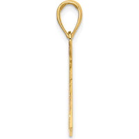 14K Yellow Gold Cut-Out PARAMEDIC Charm Pendant with Caduceus Symbol by Oro Pregiato