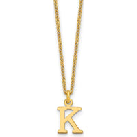 14K Yellow Gold Cutout Letter K Initial Necklace - Personalized Style by Oro Pregiato