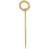 14K Yellow Gold Dachshund Engravable Disc Charm - 20mm by Oro Pregiato