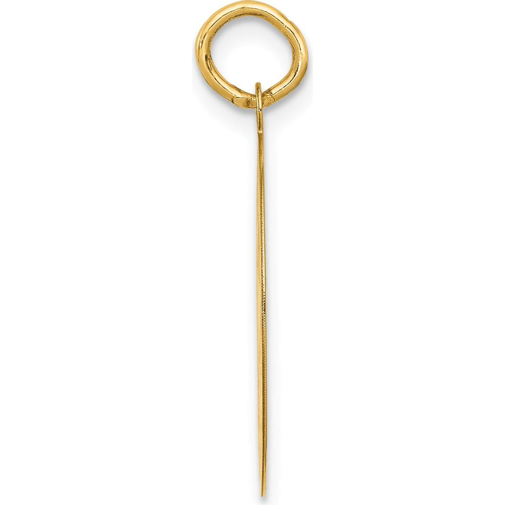 14K Yellow Gold Dachshund Engravable Disc Charm - 20mm by Oro Pregiato