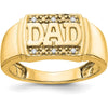14K Yellow Gold "DAD" Diamond Ring with Six Round Diamonds - 0.04 Carat Total Diamond Weight by 0