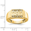 14K Yellow Gold "DAD" Diamond Ring with Six Round Diamonds - 0.04 Carat Total Diamond Weight by 0