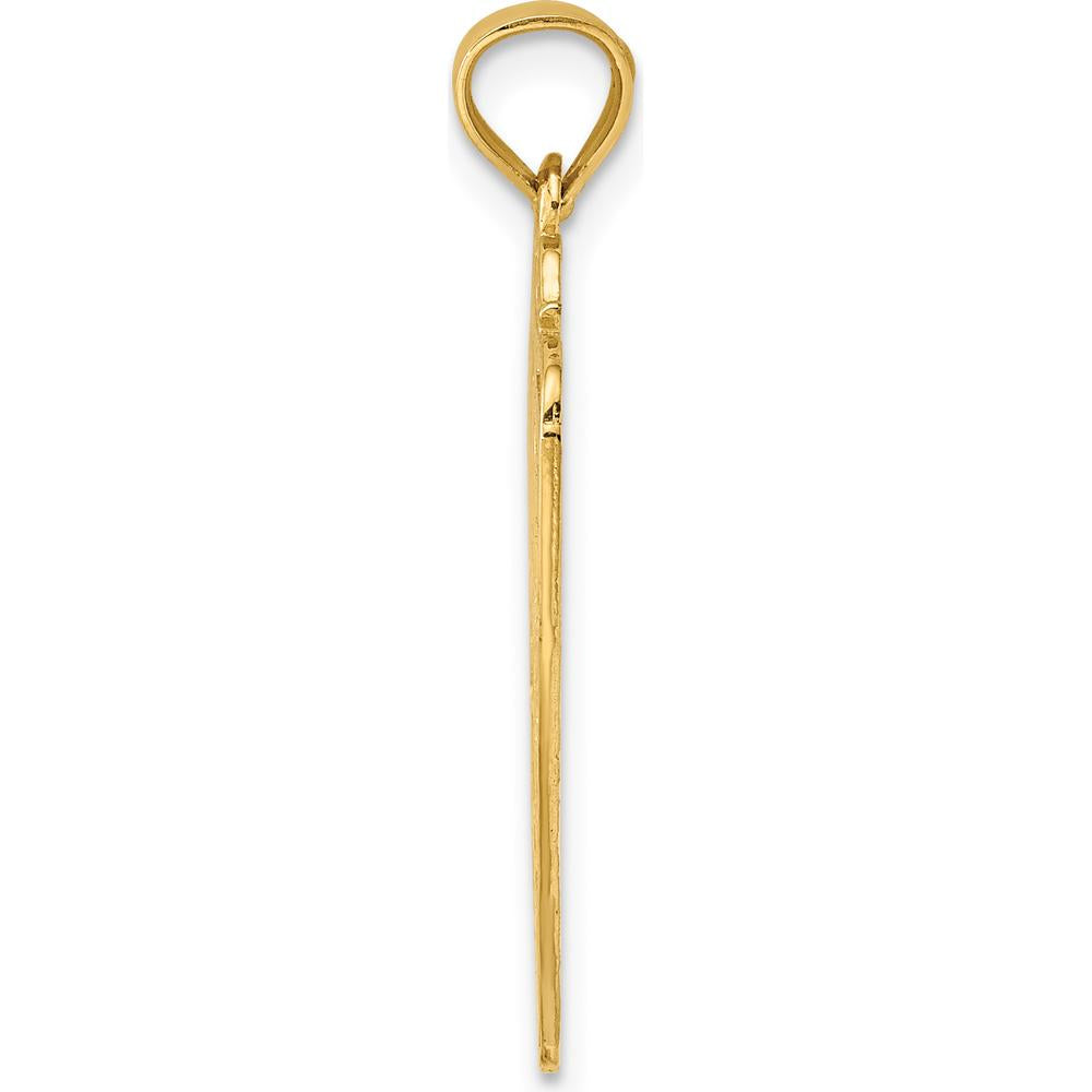 14K Yellow Gold "Dad of the Year" Plaque Charm Pendant by Oro Pregiato