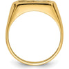 14K Yellow Gold Dad Ring Mounting with Polished Finish - 12mm Length Top by Monteluci Fine Jewelry