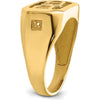 14K Yellow Gold Dad Ring Mounting with Polished Finish - 12mm Length Top by Monteluci Fine Jewelry