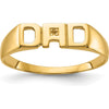 14K Yellow Gold DAD Ring Mounting with Tapered Band Design - Customizable by IBGoodman
