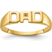 14K Yellow Gold DAD Ring Mounting with Tapered Band Design - Customizable by IBGoodman