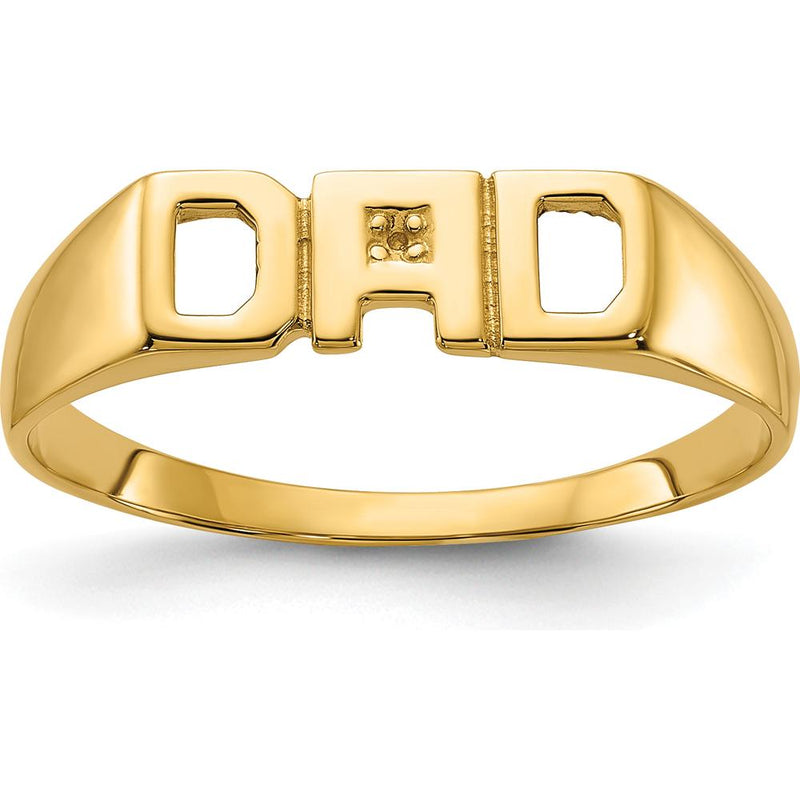 14K Yellow Gold DAD Ring Mounting with Tapered Band Design - Customizable by IBGoodman