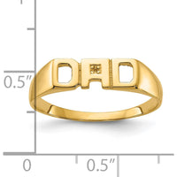 14K Yellow Gold DAD Ring Mounting with Tapered Band Design - Customizable by IBGoodman