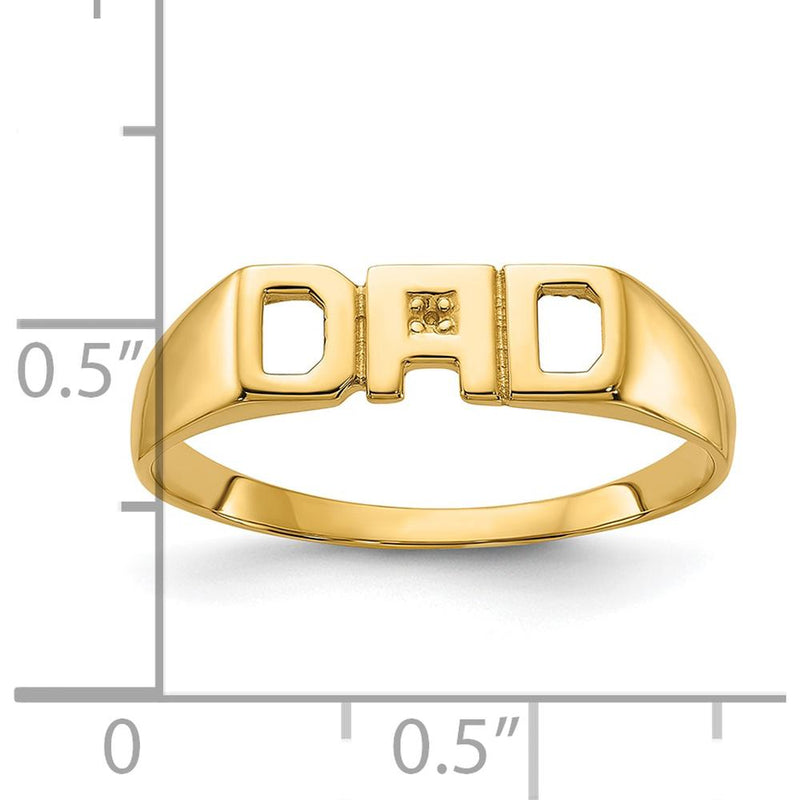 14K Yellow Gold DAD Ring Mounting with Tapered Band Design - Customizable by IBGoodman